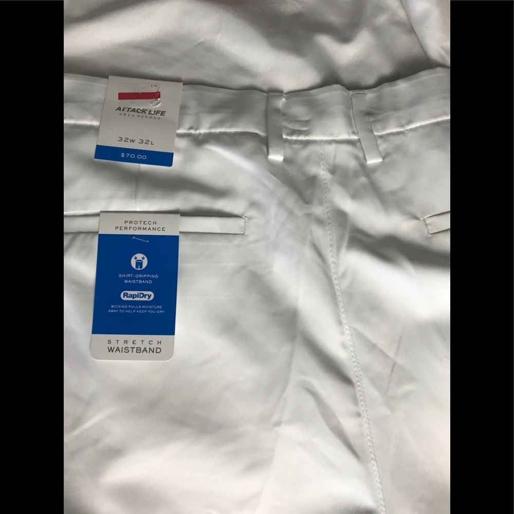 ATTACK LIFE Golf Flat Front Bright White 32x32 new - Picture 6 of 10